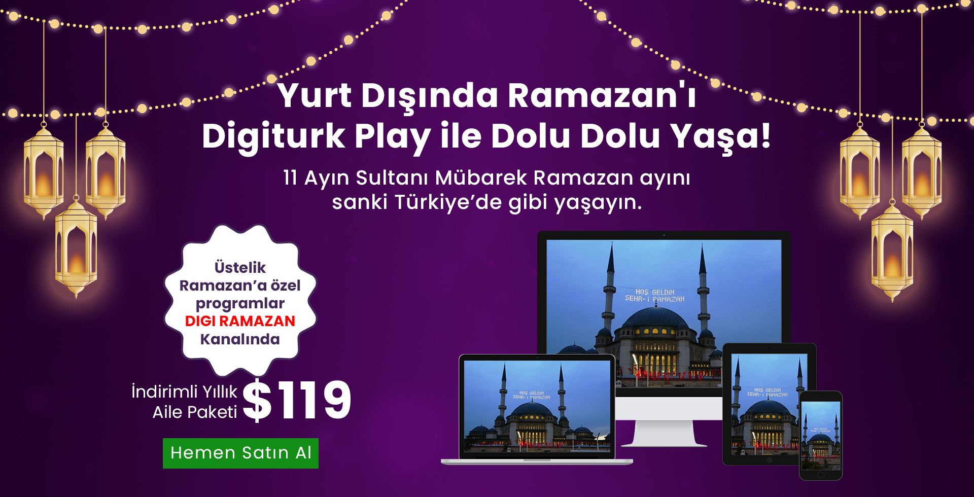 Onbir Ayın Sultanı Hoşgeldin Ramazan Ayı USD